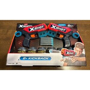 Zuru X Shot Bundle | 2 Toy Guns | 6 Targets |8 Foam Darts 2x Kickback New In Box
